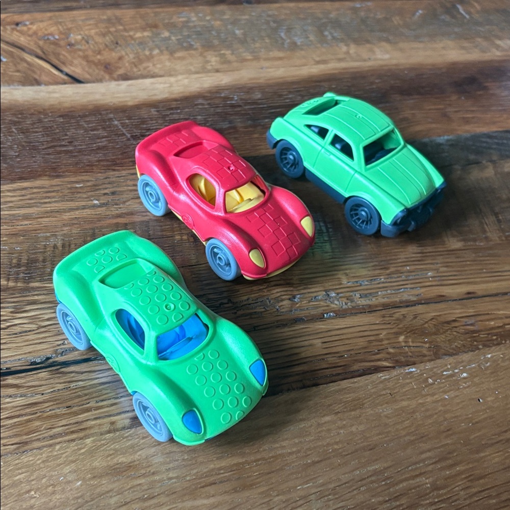 Green Toys 3 Cars set red blue green